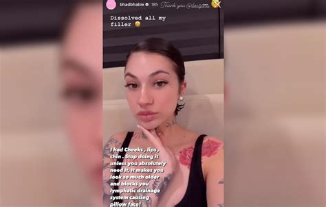 bhad bhabie breasts|Why Bhad Bhabie Warns Against Facial Fillers After Dissolving。